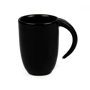 CANECA EM CERÂMICA PRETA - 350ML