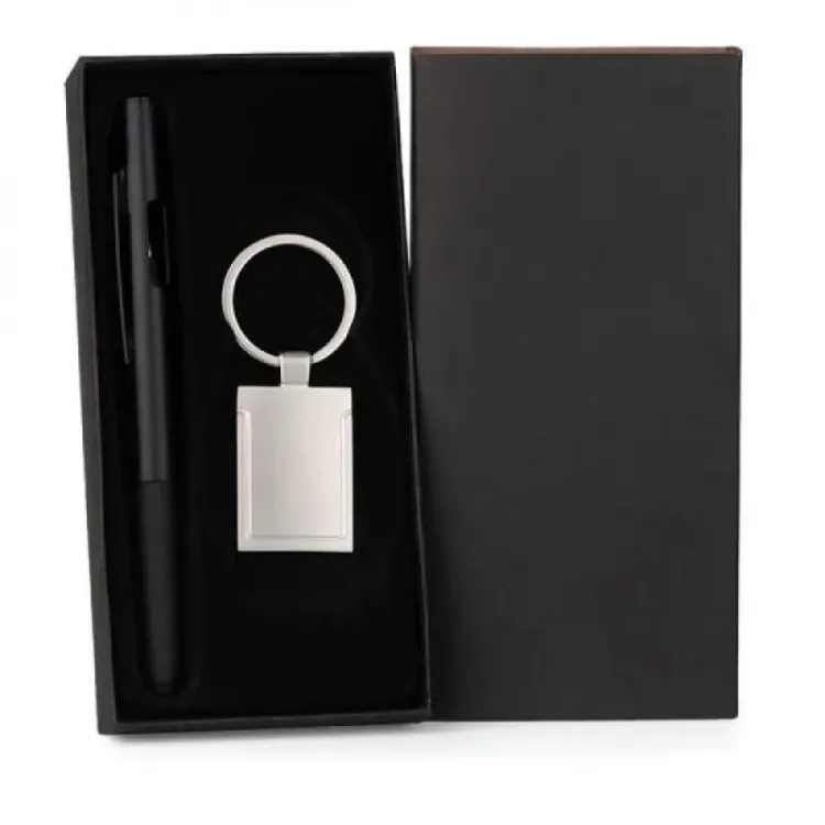 CANETA E CHAVEIRO - PRETO