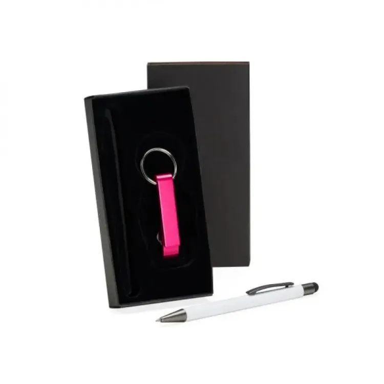 CANETA E CHAVEIRO - 2 PÇS