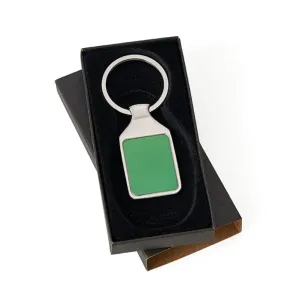 CHAVEIRO EM METAL CROMADO - VERDE
