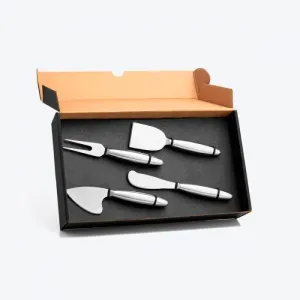 CONJUNTO DE FACAS PARA QUEIJOS EM AÇO INOX - 4 PÇS