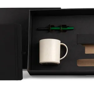 CONJ. CANECA, CADERNETA E CANETA - 3 PEÇAS