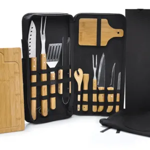 CONJ. PARA CHURRASCO E CAIPIRINHA - 14 PÇS