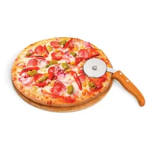 CONJ. PARA PIZZA EM BAMBU NAPOLI 30 CM - 2 PÇS