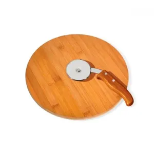 CONJ. PARA PIZZA EM BAMBU NAPOLI 30 CM - 2 PÇS