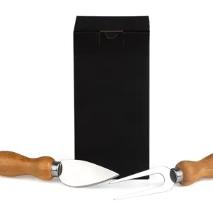 CONJ PARA QUEIJO INOX/BAMBU - 2 PÇS