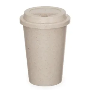 COPO EM FIBRA DE BAMBU COM TAMPA - 450ML