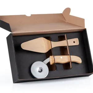 CORTADOR DE PIZZA INOX / BAMBU C/ ESPÁTULA