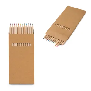CROCO. Caixa de cartão com 12 lápis de cor