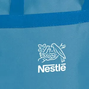 SACOLA TÉRMICA EM NYLON 600 AZUL CLARO - 5L - 20,5X8X27CM