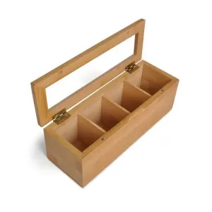 CAIXA PARA CHÁS EM BAMBU / POLIESTIRENO