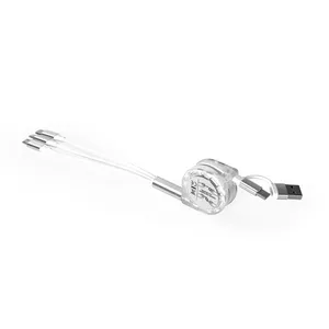 Cabo USB Retrátil 3 em 1