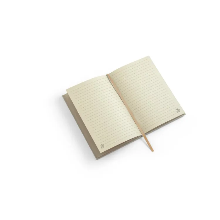 DICKINSON. Caderno A5 de capa dura em papel à base de cana de açúcar (80% polpa da cana de açúcar) com folhas pautadas