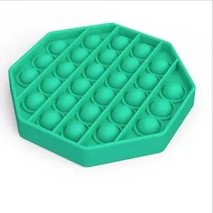 Fidget Pop It Toys - Bolhas Anti-Stress - Verde Octagono