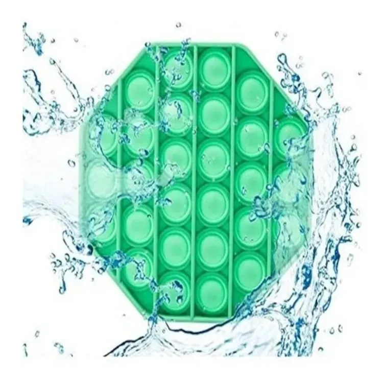 Fidget Pop It Toys - Bolhas Anti-Stress - Verde Octagono