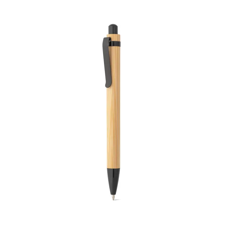 GAIMAN. Conjunto de caderno A5 em bambu com páginas pautadas e esferográfica em bambu