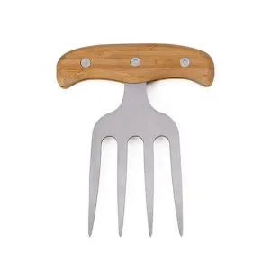 GARFO COM 4 DENTES EM BAMBU - INOX - 11X14,8CM