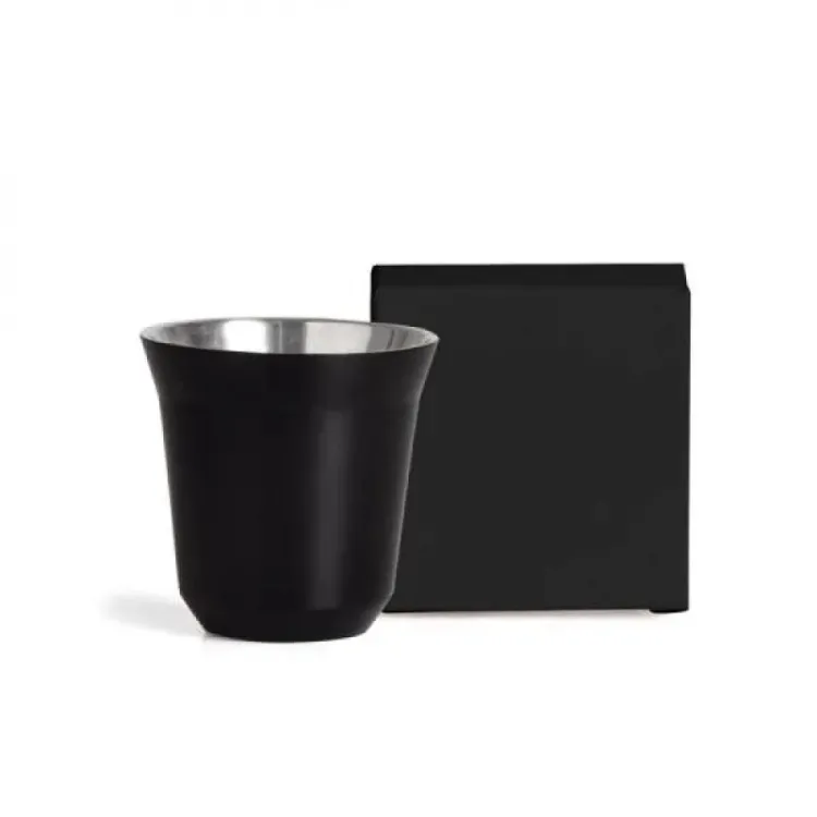 COPO PARA CAFÉ EM AÇO INOX - PRETO - 60ML