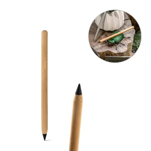 INFINITY. Caneta sem tinta com ponta de liga metálica em bambu