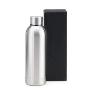 GARRAFA EM INOX PAREDE DUPLA - PRATA - 500 ML