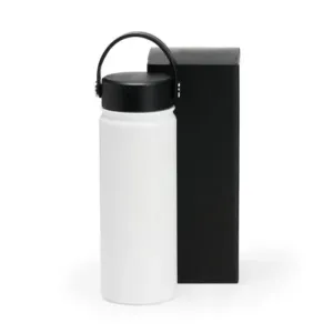 GARRAFA DUPLA CAMADA NA COR BRANCA - 550 ML