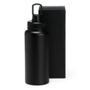 GARRAFA PAREDE DUPLA NA COR PRETA - 950 ML