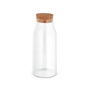 JASMIN 800. Garrafa em vidro borosilicato com tampa de cortiça 800 mL