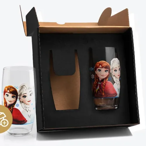 JOGO DE COPOS VIDRO 300 ML - FROZEN - 2 PÇS