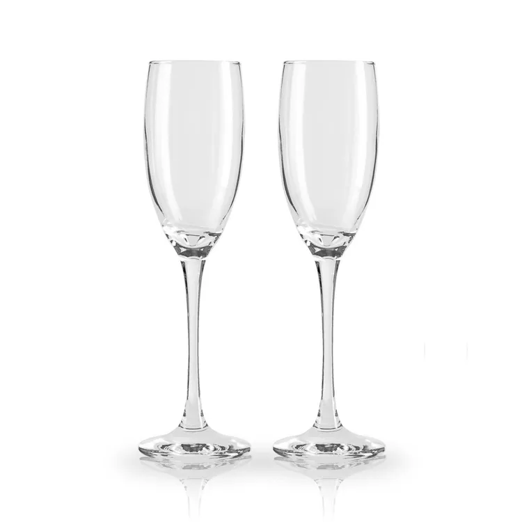 JOGO DE TAÇAS DE VIDRO P/ CHAMPAGNE 190 ML - 2 PÇS