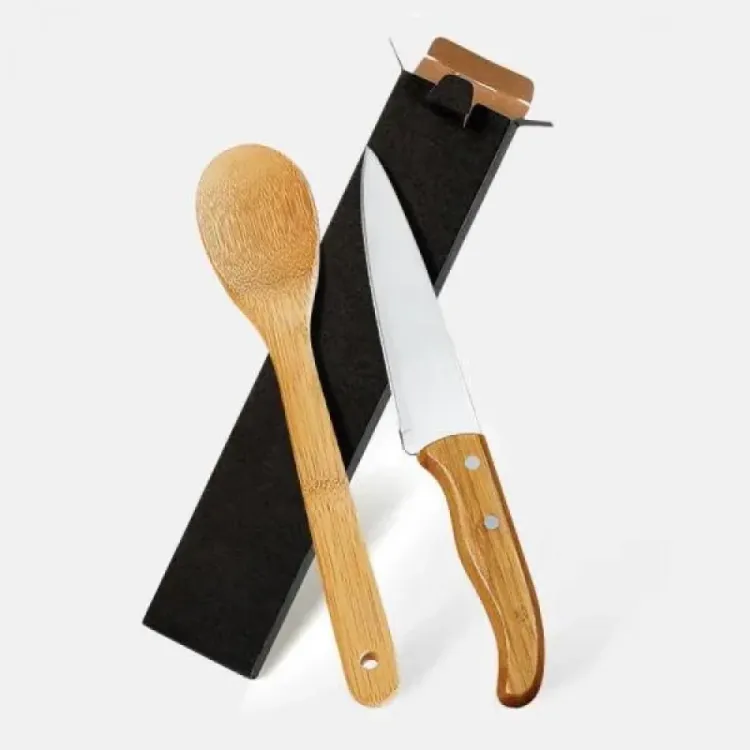 CONJ. DE FACA 7  E COLHER EM BAMBU SPECIAL LINE - 2 PÇS