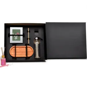 KIT BANDEJA, AROMATIZADOR E ACESSÓRIOS - 4 PÇS - ORQUÍDEA