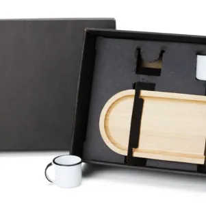 KIT BANDEJA E CANECAS - 3 PÇS