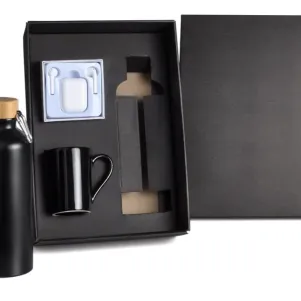KIT GARRAFA, CANECA E FONE BLUETOOTH - 3 PÇS