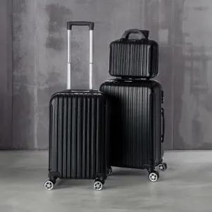 KIT MALAS DE VIAGEM E FRASQUEIRA EM ABS RÍGIDO - 3 PÇS