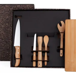 KIT PARA BAR EM BAMBU MÔNACO - 6 PÇS