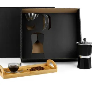 KIT PARA CAFÉ COM BANDEJA - 6 PÇS