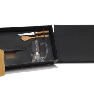 KIT PARA CAIPIRINHA / CHOPP EM BAMBU - 4 PÇS