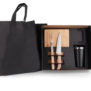 KIT PARA CHURRASCO / CERVEJA COM SACOLA - 5 PÇS