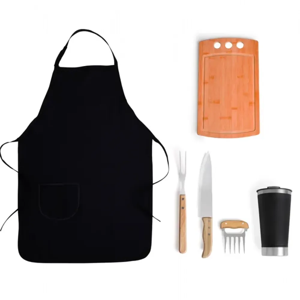 KIT PARA CHURRASCO COM COPO TÉRMICO - 6 PÇS