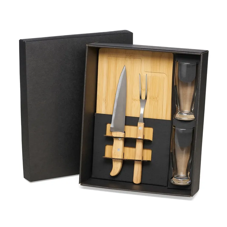 KIT PARA CHURRASCO COM COPOS - 5 PÇS