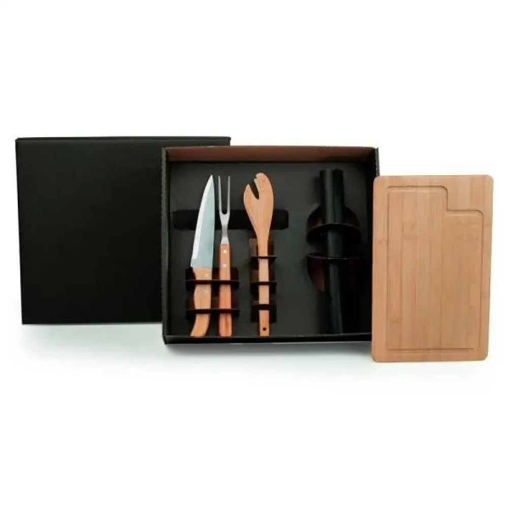 KIT PARA CHURRASCO COM ESTEIRA GRILL - 5 PÇS