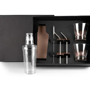 KIT PARA DRINKS COM COQUETELEIRA - 6 PÇS