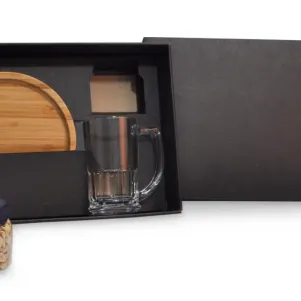 KIT PETISCO COM CANECA E AMENDOIM - 3 PÇS