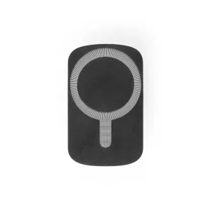 KOCH. Carregador magnético wireless em ABS (60% reciclado) e silicone com a funcionalidade de suporte para carro