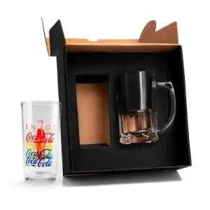 KIT COM CANECA DE CHOPP E REFRIGERANTE COCA COLA