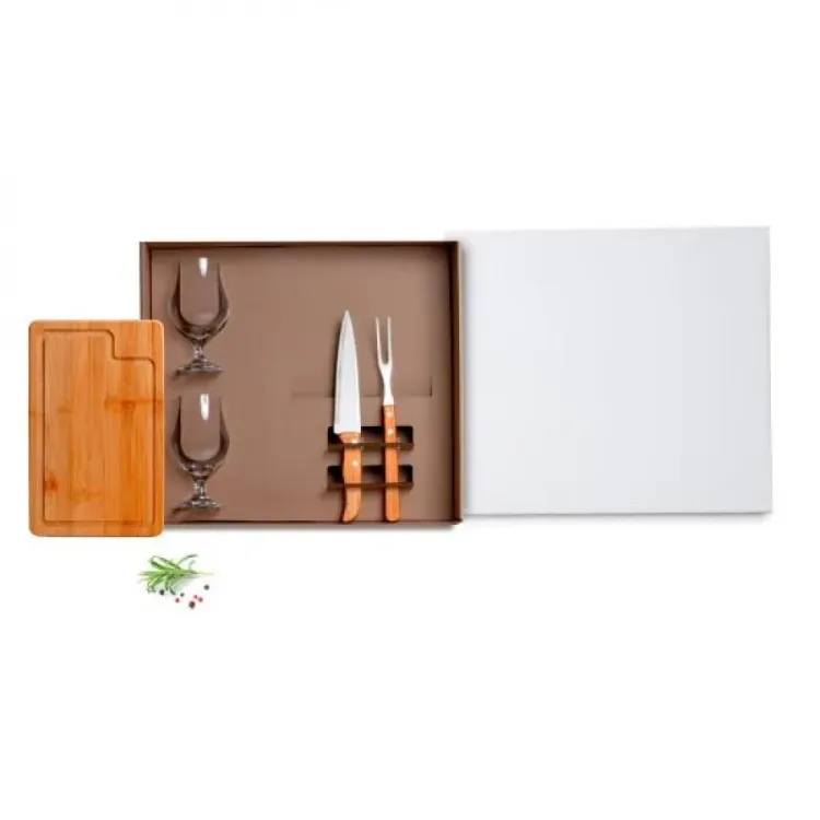 KIT CHURRASCO COM COPOS - 5 PÇS