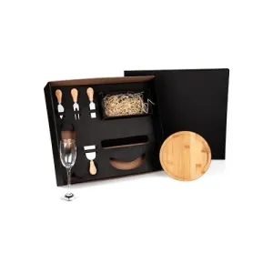 KIT QUEIJO E CHAMPAGNE - 6 PÇS - NÃO ACOMPANHA GARRAFA