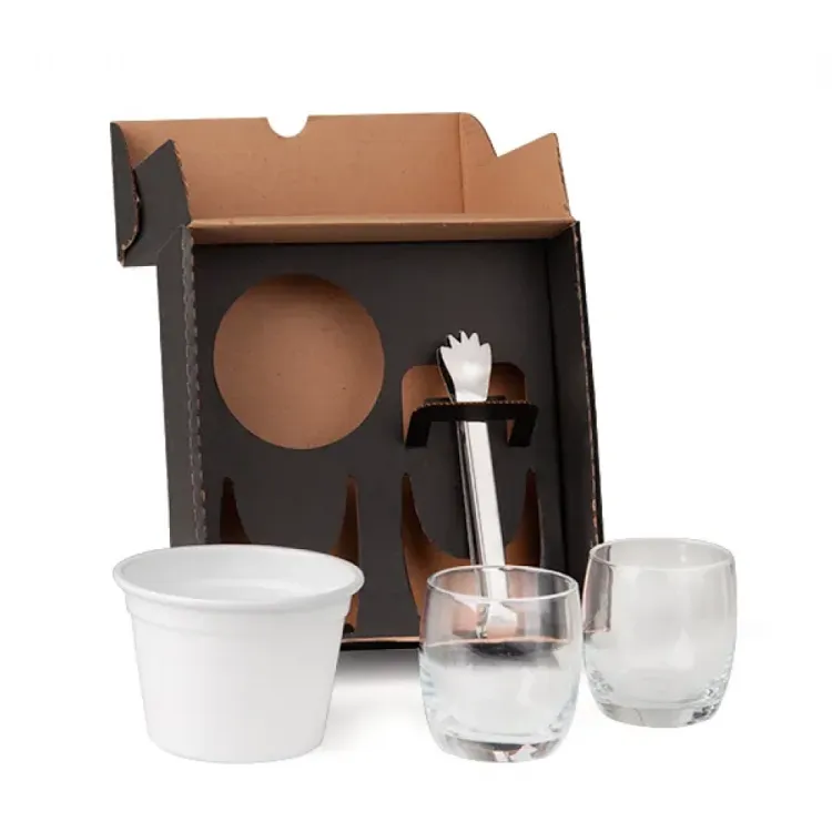 KIT PARA WHISKY COM BALDE - 4 PÇS