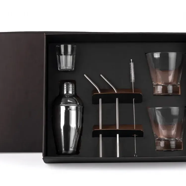 KIT PARA DRINKS COM COQUETELEIRA - 7 PÇS