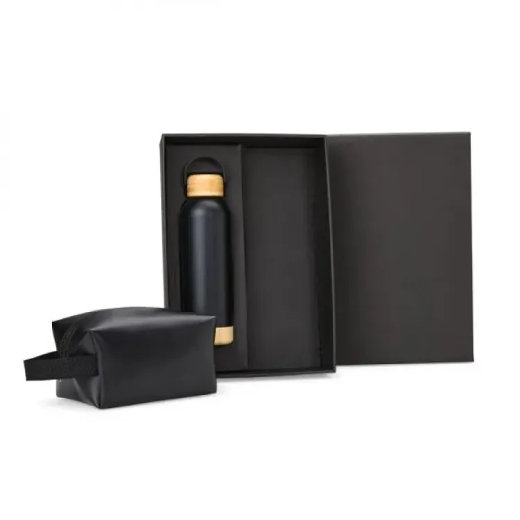 KIT GARRAFA E NECESSAIRE - 2 PÇS